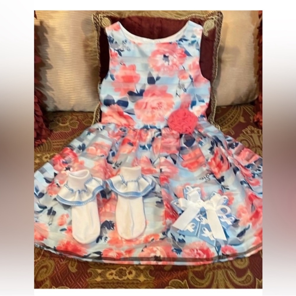 Jona Michelle kids dress size 7 & socks and bow price is firm